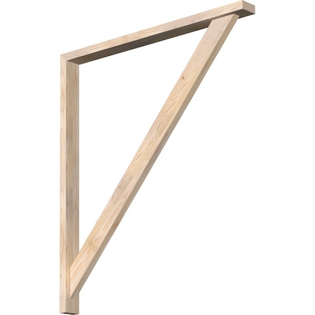 Ekena Millwork Traditional Block Smooth Bracket w/ Offset Brace, Douglas Fir, 3 1/2"W x 42"D x 48"H BKT0402X42X48TRA05SDF